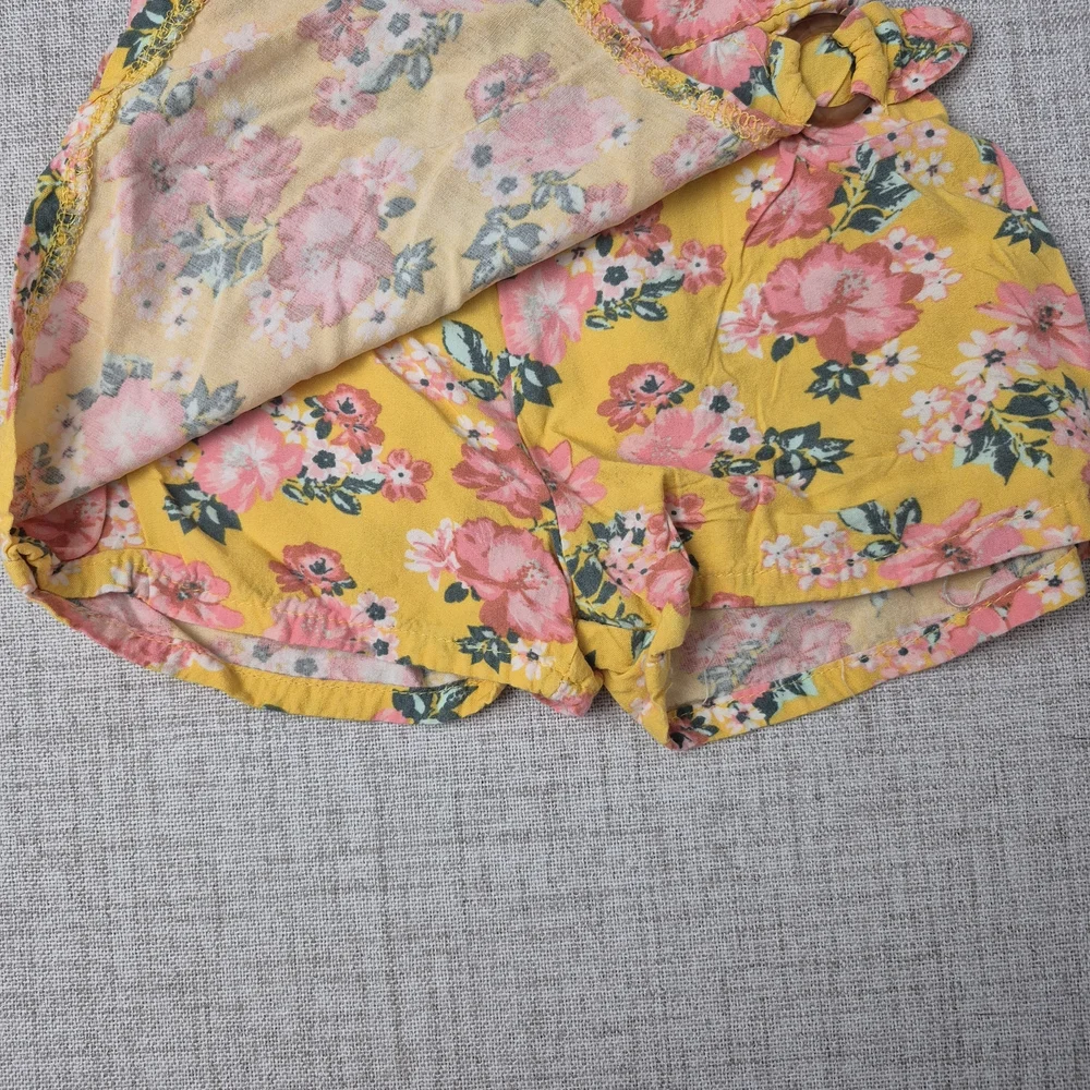 Little Lass Floral 2-Piece Skort Set Yellow Pink 24M Spring Summer Outfit - Picture 10 of 12